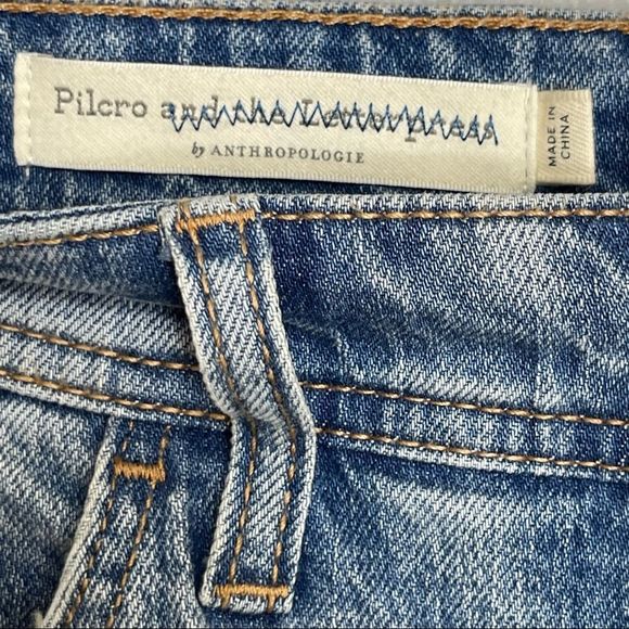 Anthropologie Pilcro and the Letterpress Embroidered Denim Floral Jeans Cropped - Picture 10 of 11